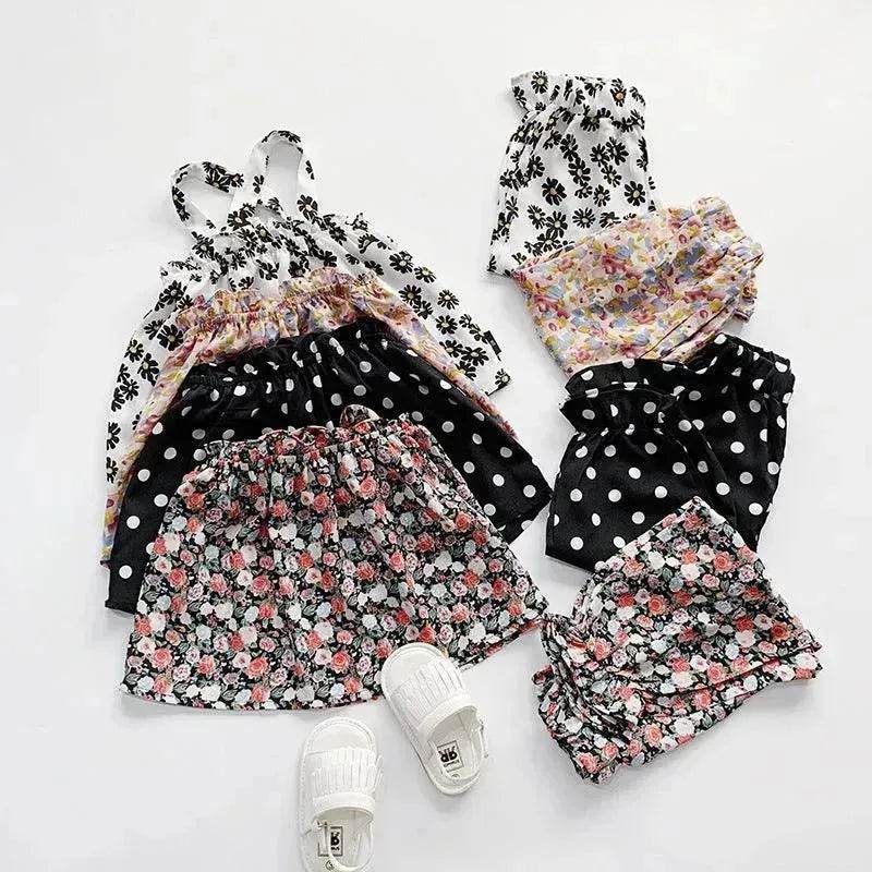Chiffon vest trousers children's clothing summer new Baby Girl Cloth set - EX-STOCK Canada