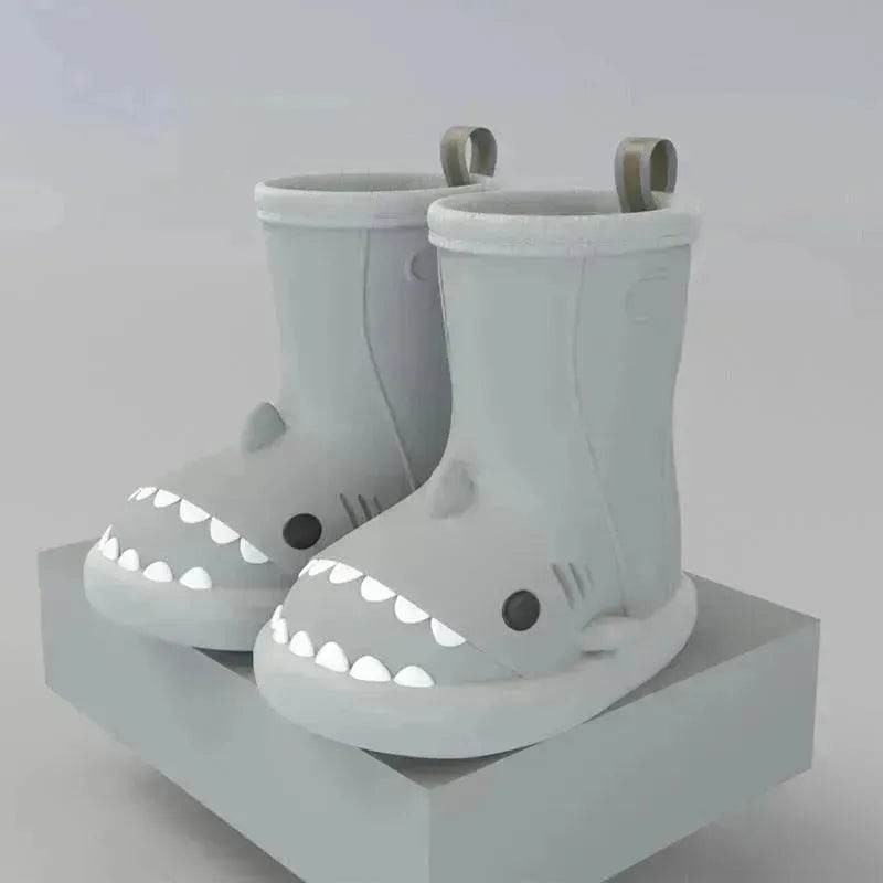 Children Boys Girls Cute Cartoon Waterproof Shoes Safety Rubber Shark Slippers Kids Rain Boots - EX-STOCK Canada