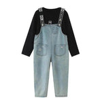 Children Jeans Denim Strap Romper Jumpsuit Pant - EX-STOCK Canada
