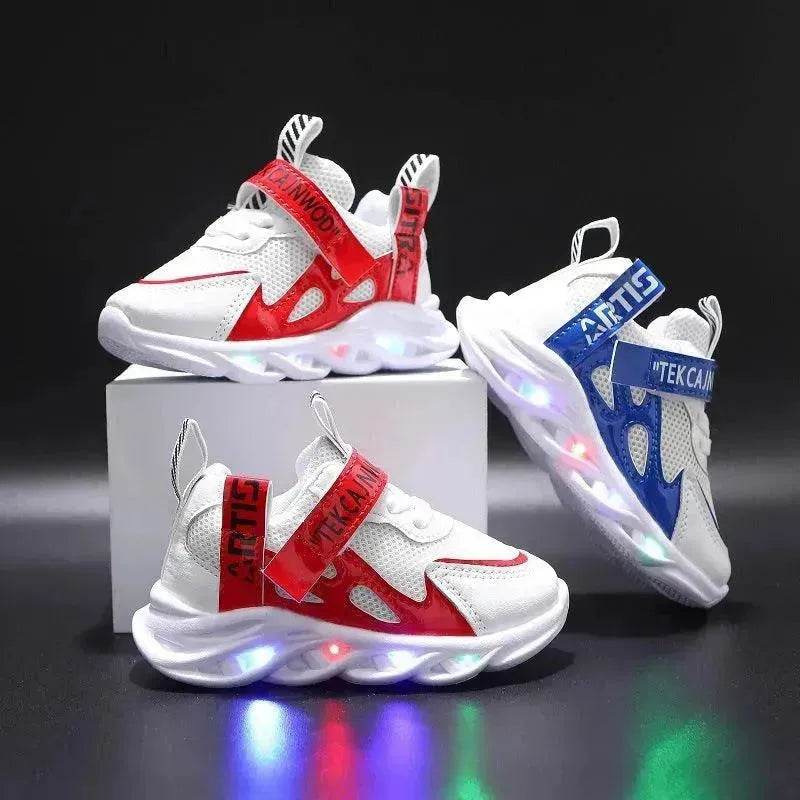Children's Alphabet Webbing Mesh Breathable Kids Luminous Shoes Casual Sports Shoes - EX-STOCK Canada