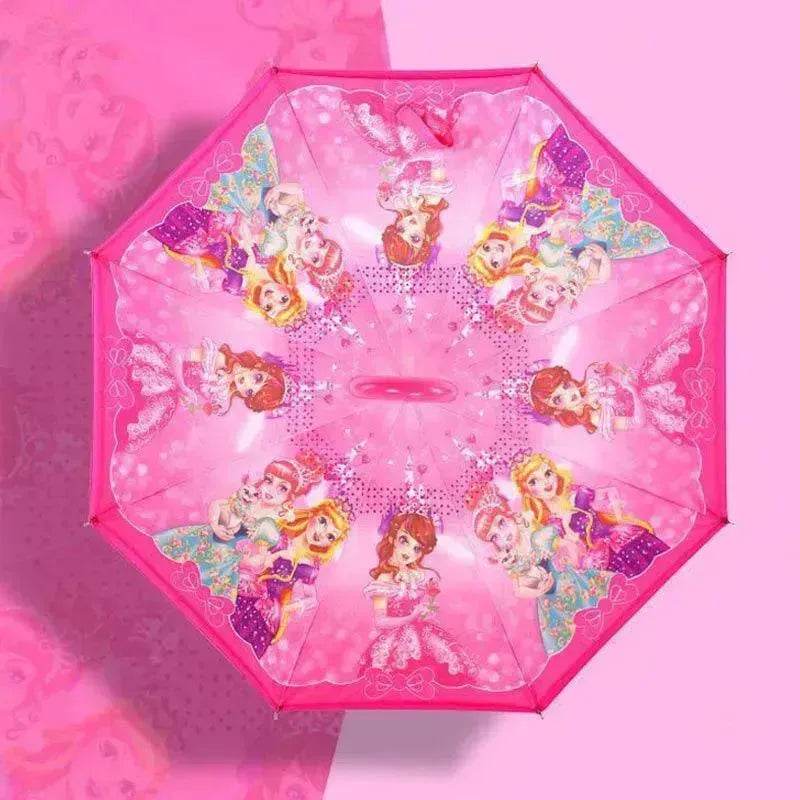Children's Colorful Handle Reverse Umbrella Set Baby Cartoon Umbrella - EX-STOCK Canada