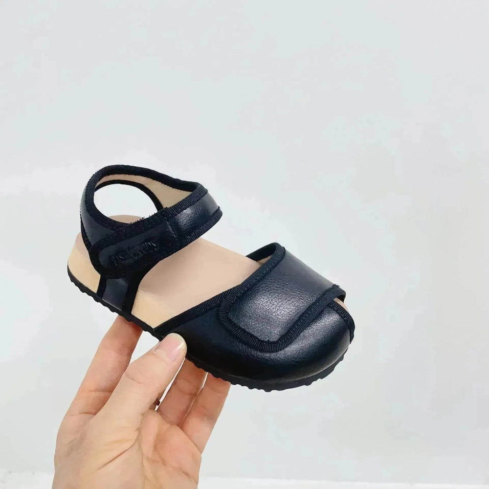 Children's Solid Color Leather Peep Toe Sandals Lightweight Pump Beach Shoes - EX-STOCK Canada