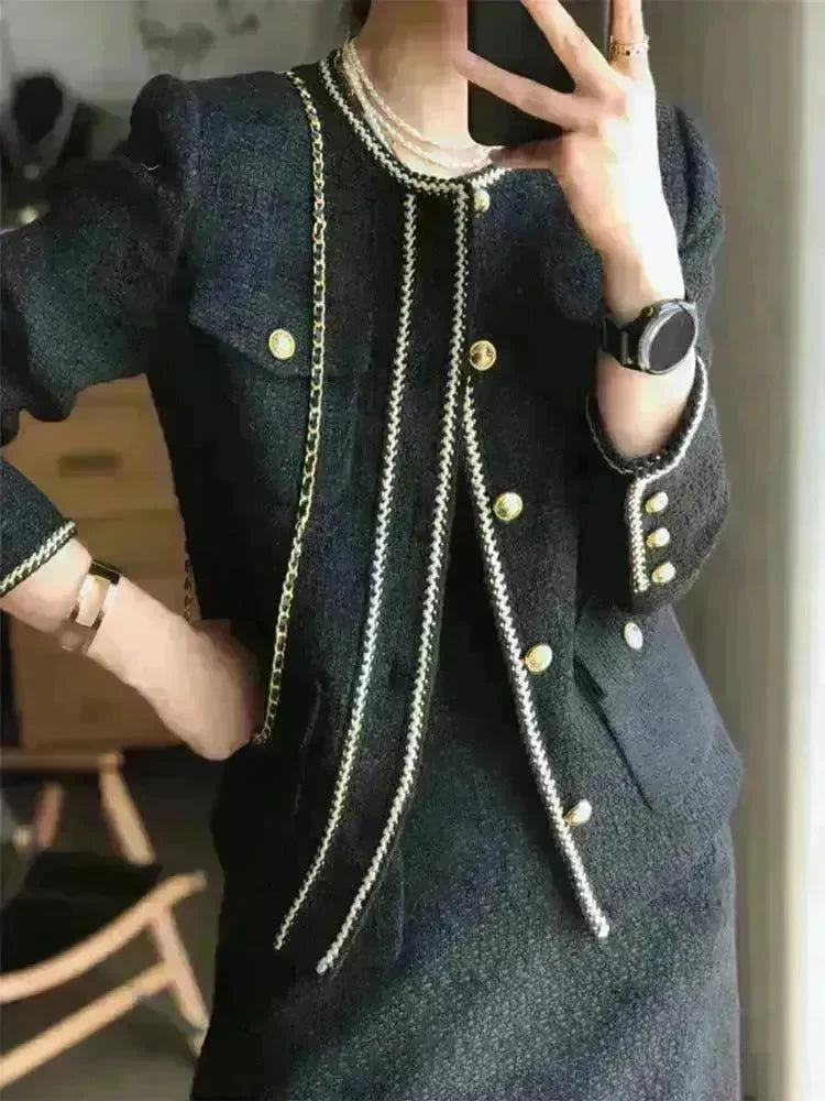 Classic Style Tweed Skirt Suit - EX-STOCK CANADA