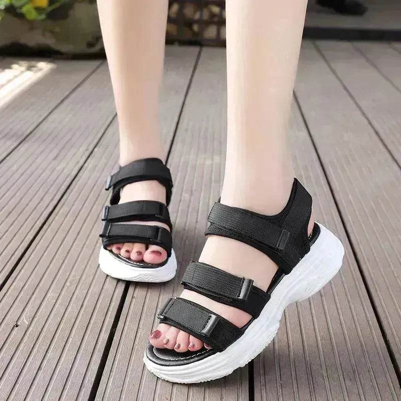 Classy Trendy Women's Fashion Velcro Platform Casual Chunky Sandals - EX-STOCK Canada