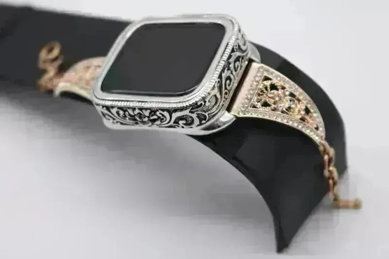 Classy Vintage Carved Watch Protective Case Compatible with Apple Smart Watch - EX-STOCK CANADA