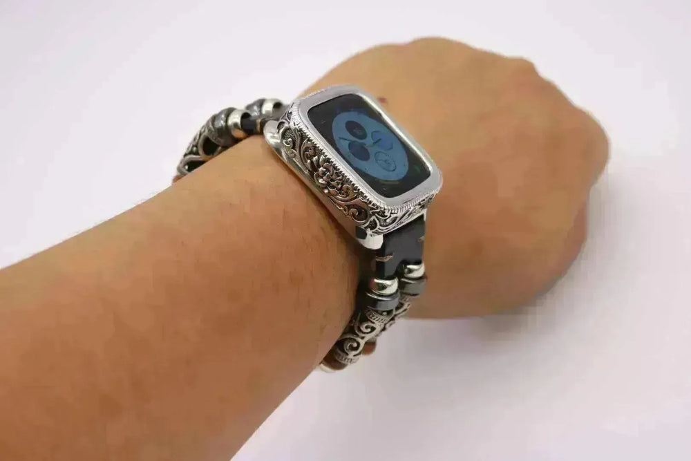 Classy Vintage Carved Watch Protective Case Compatible with Apple Smart Watch - EX-STOCK CANADA
