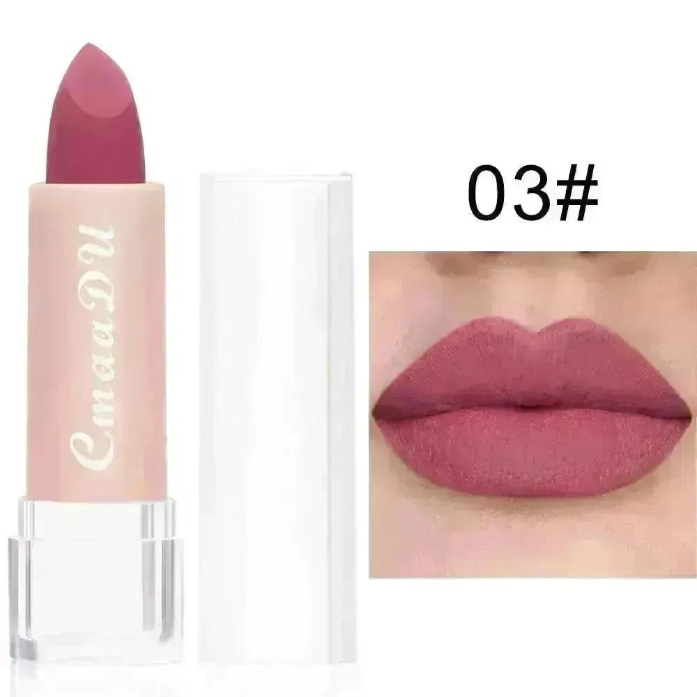 CmaaDu15 Color Matte Moisturizing Lipstick Waterproof Matte Lip Gloss - EX-STOCK CANADA