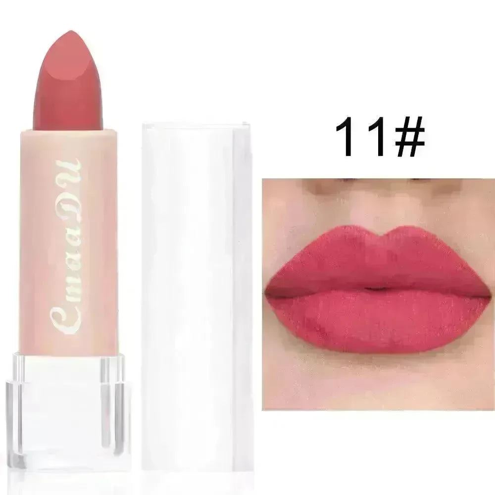 CmaaDu15 Color Matte Moisturizing Lipstick Waterproof Matte Lip Gloss - EX-STOCK CANADA