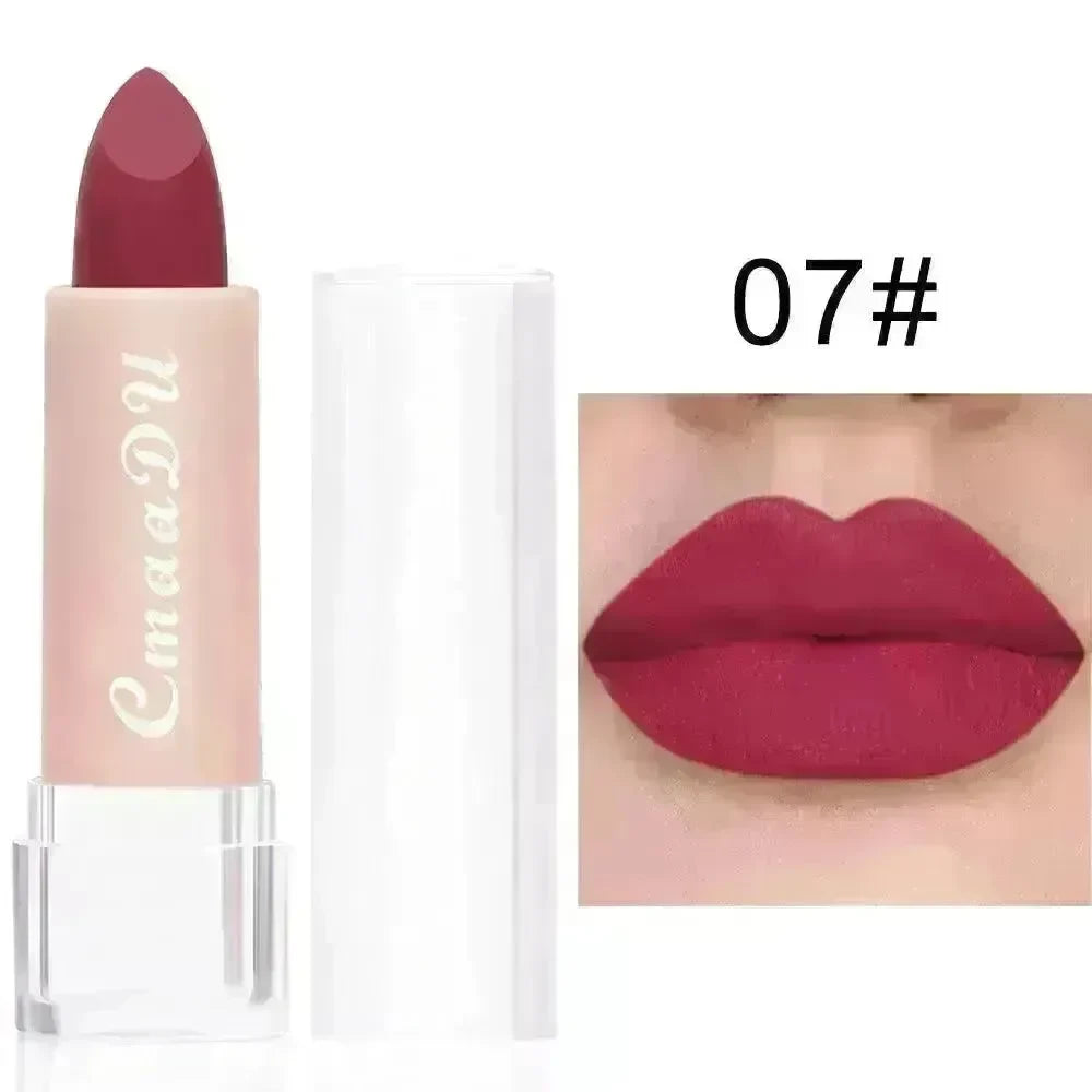 CmaaDu15 Color Matte Moisturizing Lipstick Waterproof Matte Lip Gloss - EX-STOCK CANADA