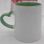 Coated Mug Heart Shaped Handle Inner Color Cup Ceramic Cup Customized - EX-STOCK Canada