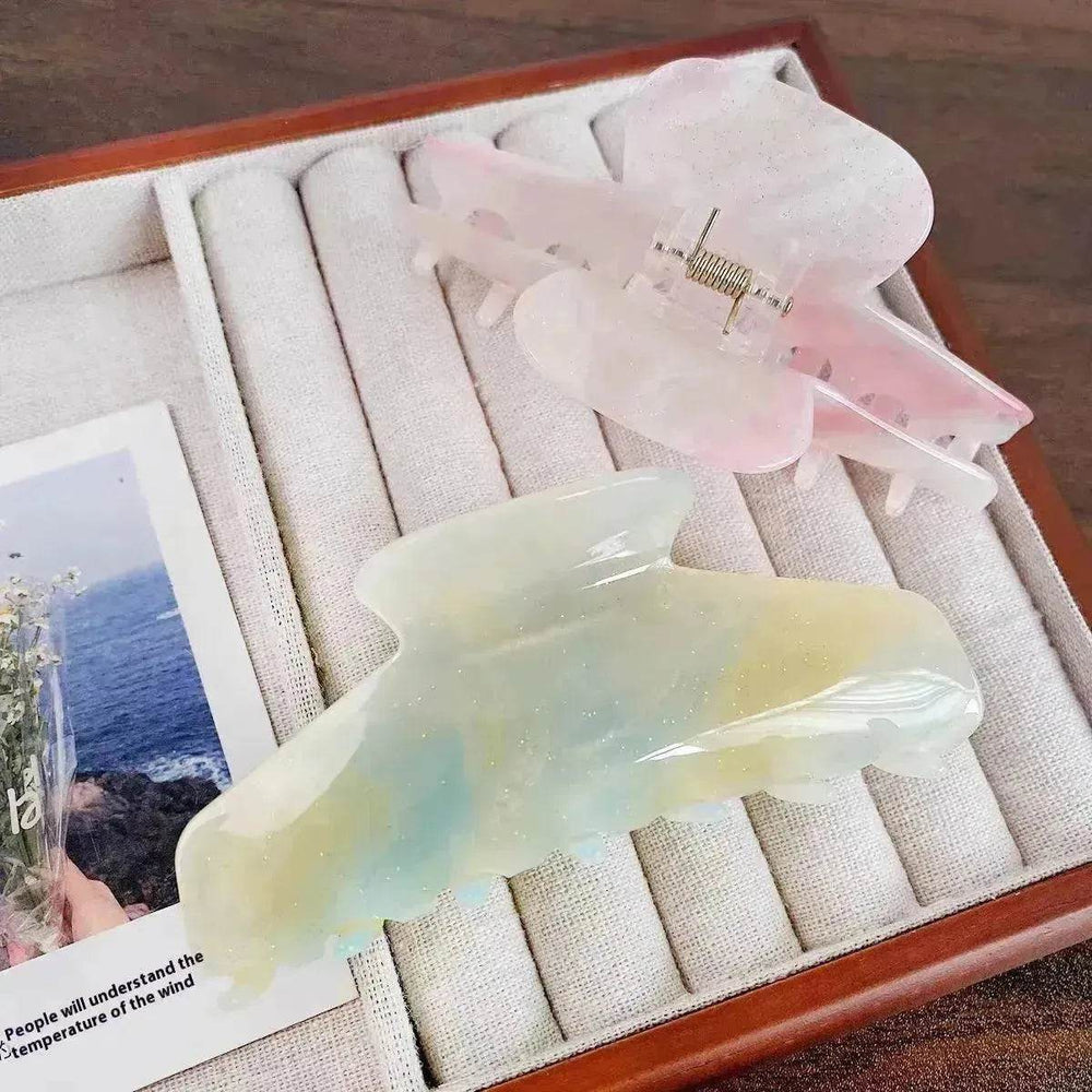 Color Changing In The Sun Exquisite High-grade Acetate Shark Clip Updo Hair Claw Hair Extension Clip For Women - EX-STOCK Canada