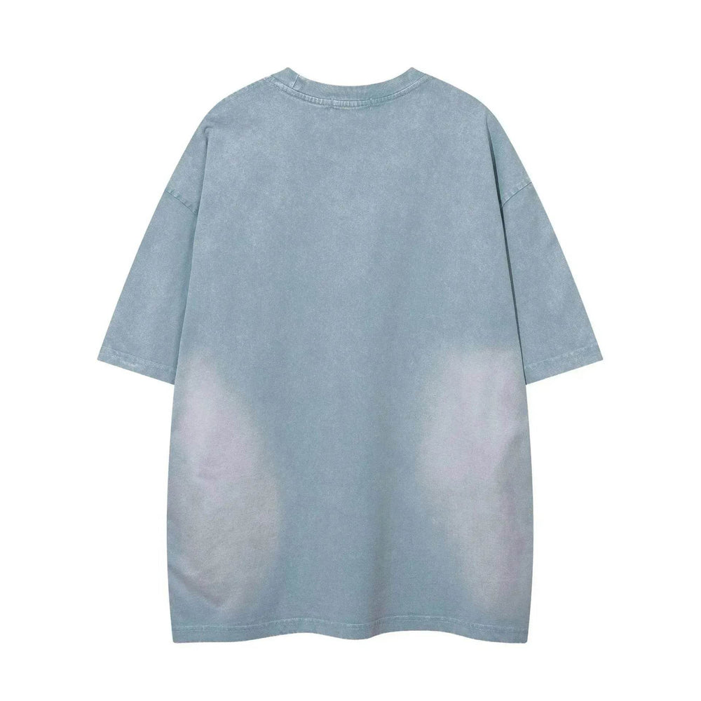 Color-contrasting Pattern Printed Short Sleeved T-shirt - EX-STOCK Canada