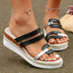 Colorblock-strap Wedges Sandals Summer Fashion Hemp Heel Slides Slippers Outdoor Thick Bottom Fish Mouth Shoes For Women - EX-STOCK Canada