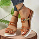 Colorblock-strap Wedges Sandals Summer Fashion Hemp Heel Slides Slippers Outdoor Thick Bottom Fish Mouth Shoes For Women - EX-STOCK Canada