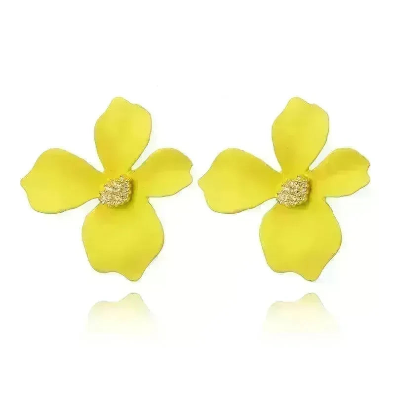 Colorful Double flower Stud earrings for Women - EX-STOCK CANADA