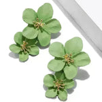 Colorful Double flower Stud earrings for Women - EX-STOCK CANADA