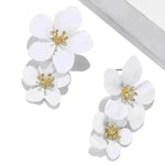 Colorful Double flower Stud earrings for Women - EX-STOCK CANADA