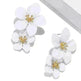 Colorful Double flower Stud earrings for Women - EX-STOCK CANADA