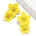 Colorful Double flower Stud earrings for Women - EX-STOCK CANADA