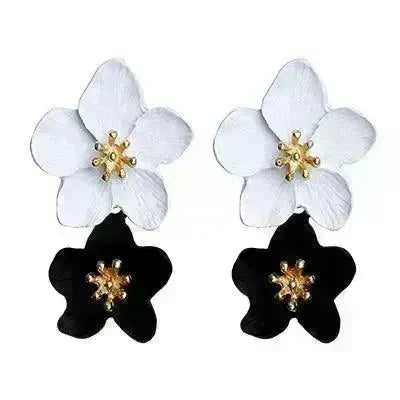 Colorful Double flower Stud earrings for Women - EX-STOCK CANADA