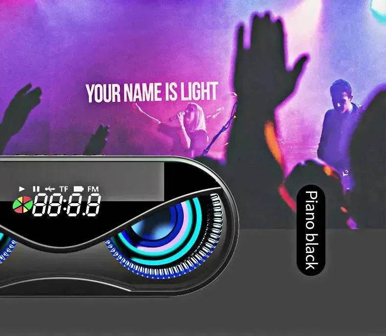 Colorful lights, dual speakers, digital buttons, song, Bluetooth speaker - EX-STOCK Canada