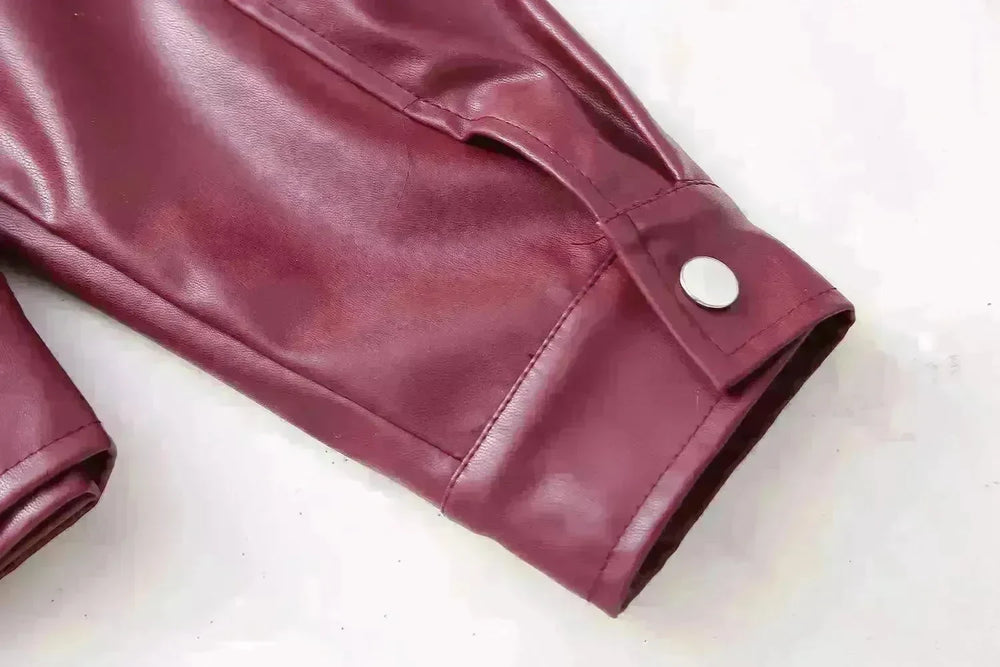 Cool And Wild Lapel Leather Biker's Leather Jacket - EX-STOCK CANADA