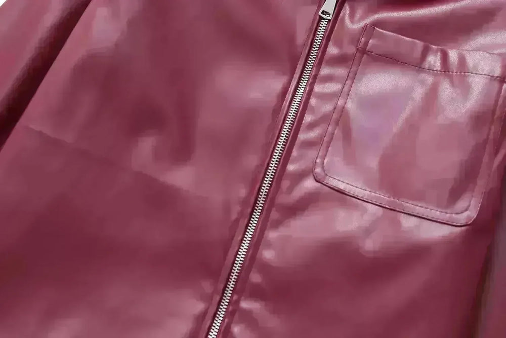 Cool And Wild Lapel Leather Biker's Leather Jacket - EX-STOCK CANADA
