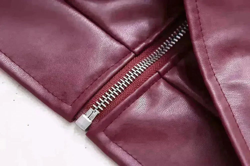 Cool And Wild Lapel Leather Biker's Leather Jacket - EX-STOCK CANADA