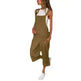 Cotton And Linen Casual Loose Long Wide Leg Jumpsuit - EX-STOCK CANADA