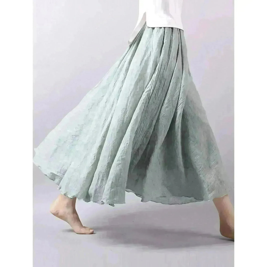Cotton Linen Style Skirt, Soft And Flowing Skirt, Travel Skirt, Beach Skirt, Gift For Daughter, Pink Skirt, Custom Size - EX-STOCK CANADA