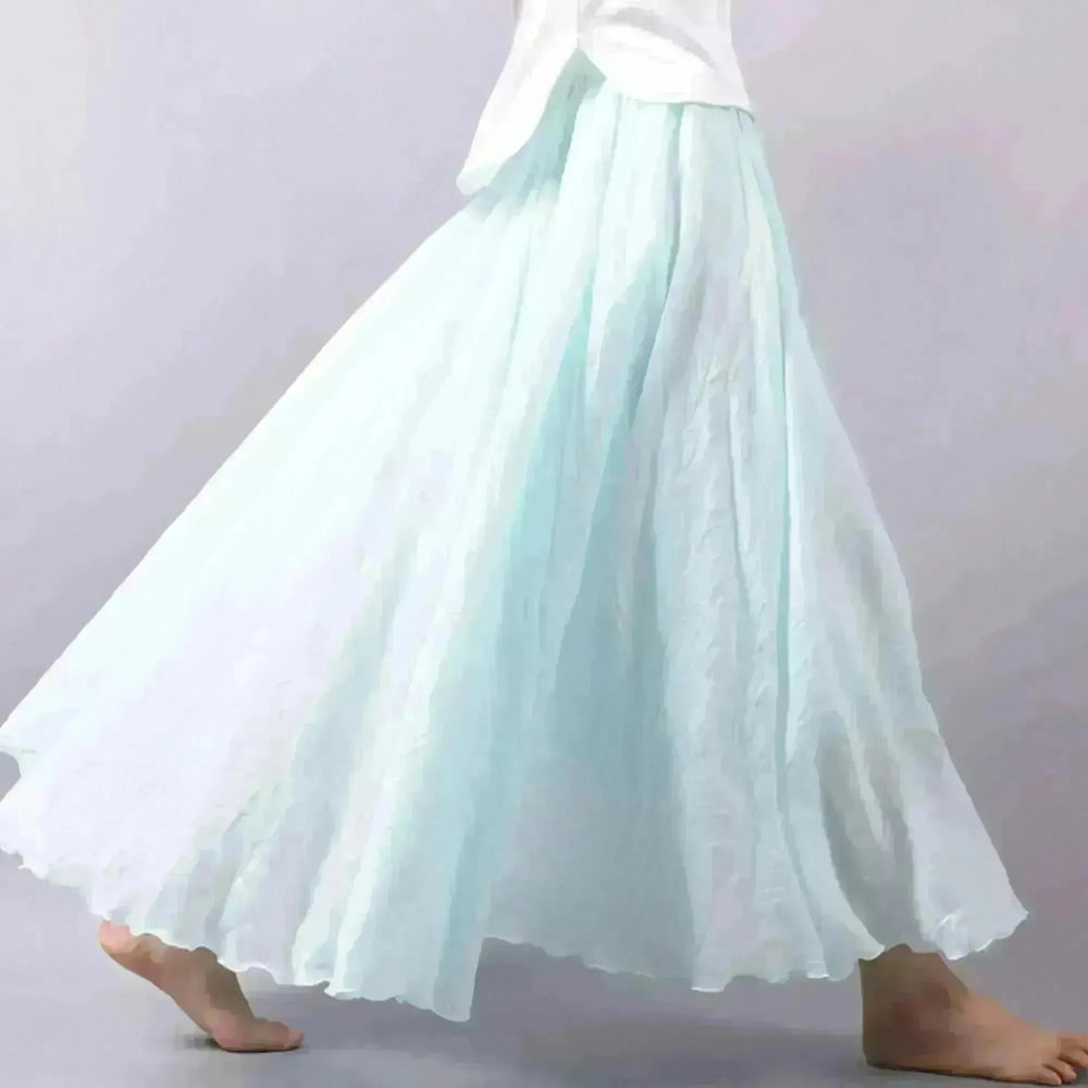 Cotton Linen Style Skirt, Soft And Flowing Skirt, Travel Skirt, Beach Skirt, Gift For Daughter, Pink Skirt, Custom Size - EX-STOCK CANADA