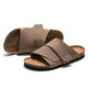 Couple Beach Wear Leather Surface Cork Sandals - EX-STOCK Canada
