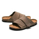 Couple Beach Wear Leather Surface Cork Sandals - EX-STOCK Canada