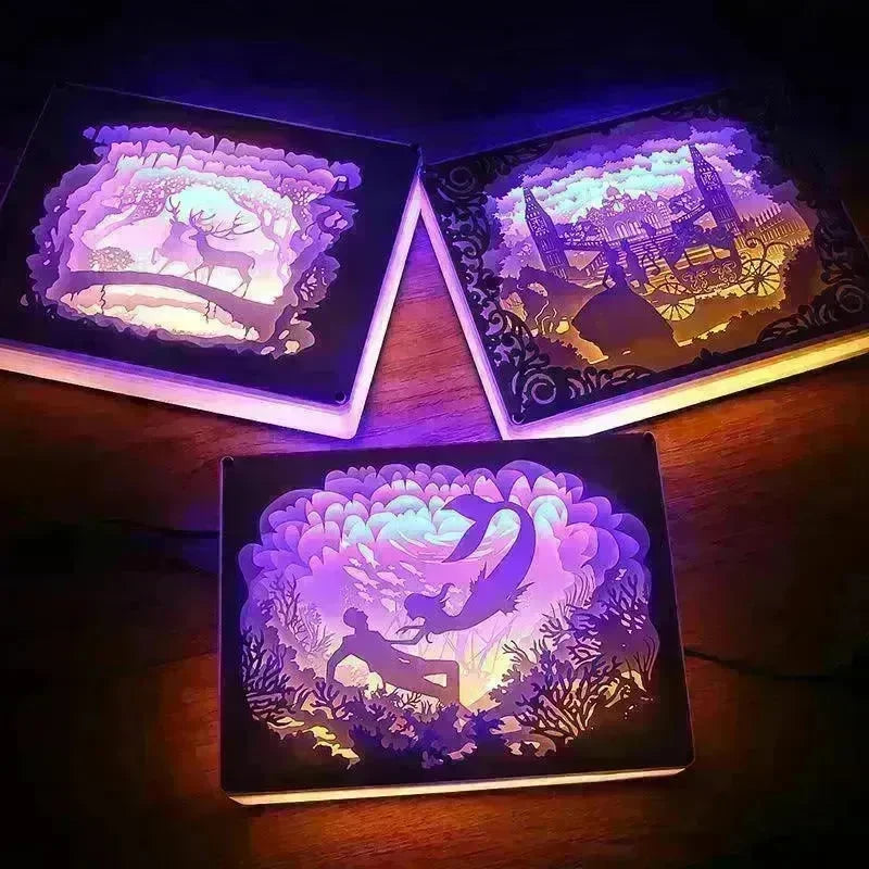 Creative 3D Hollow Paper-cut Light And Shadow Carving Lamp - EX-STOCK CANADA