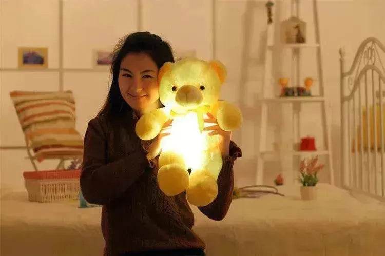 Creative Light Up LED Teddy Bear Stuffed Animals Plush Toy Colorful Glowing Christmas Gift For Kids Pillow - EX-STOCK Canada