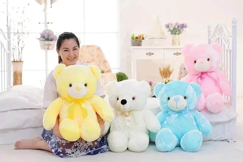 Creative Light Up LED Teddy Bear Stuffed Animals Plush Toy Colorful Glowing Christmas Gift For Kids Pillow - EX-STOCK Canada