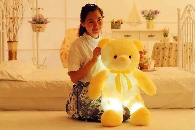 Creative Light Up LED Teddy Bear Stuffed Animals Plush Toy Colorful Glowing Christmas Gift For Kids Pillow - EX-STOCK Canada