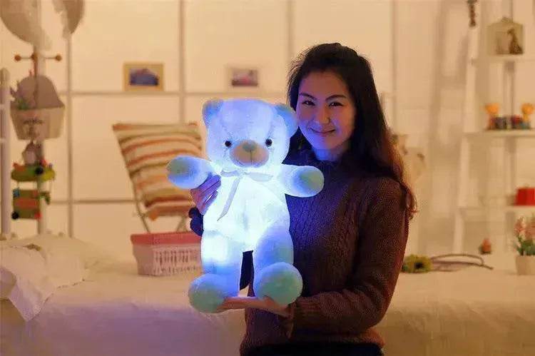 Creative Light Up LED Teddy Bear Stuffed Animals Plush Toy Colorful Glowing Christmas Gift For Kids Pillow - EX-STOCK Canada
