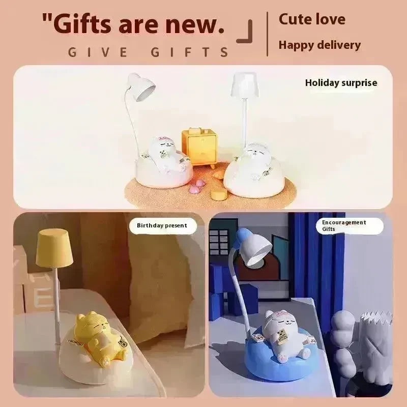 Creative Sleeping Cat Small Night Lamp Night Charging Pat Lamp - EX-STOCK CANADA