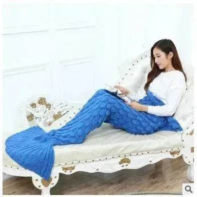 Creative Winter Woolen Mermaid Tail Sofa Blanket - EX-STOCK Canada