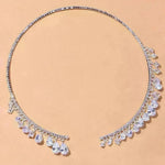 Crystal Rhinestone Collar Necklace for Women Weeding Bridesmaid Necklace Gold and Silver Necklace - EX-STOCK CANADA