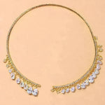 Crystal Rhinestone Collar Necklace for Women Weeding Bridesmaid Necklace Gold and Silver Necklace - EX-STOCK CANADA