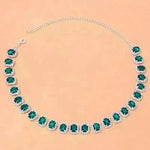 Crystal Rhinestone Fashion Square Stone Necklace for Women Wedding Bridesmaid Necklaces - EX-STOCK CANADA