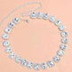 Crystal Rhinestone Fashion Square Stone Necklace for Women Wedding Bridesmaid Necklaces - EX-STOCK CANADA