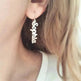 Custom Vertical Name Earrings Dangle Jewelry for Women Stainless Steel - EX-STOCK Canada
