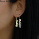 Custom Vertical Name Earrings Dangle Jewelry for Women Stainless Steel - EX-STOCK Canada