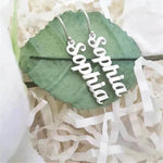 Custom Vertical Name Earrings Dangle Jewelry for Women Stainless Steel - EX-STOCK Canada