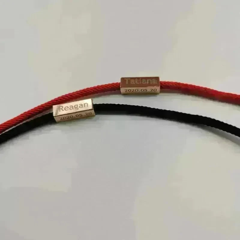 Customized Name Bracelet Eternal Love Magnet Staniless Steel Couples Bracelet - EX-STOCK CANADA