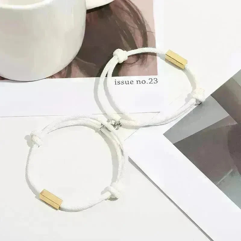 Customized Name Bracelet Eternal Love Magnet Staniless Steel Couples Bracelet - EX-STOCK CANADA