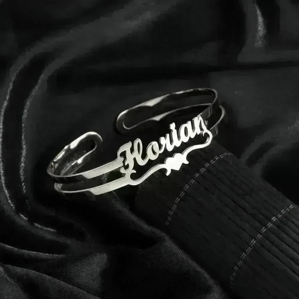 Customized Name Bracelet Personalized Custom Bangles Stainless Steel Jewelry - EX-STOCK CANADA